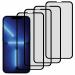 Kite Digital iPhone 13 Matte Finish (Black) Tempered Glass Screen Protector with Edge to Edge Coverage - Easy Installation Kit (Pack of 4)