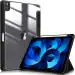 ProElite case Cover for Apple iPad Air 10.9 inch 5th/4th Gen, Transparent Smart Flip Cover for iPad Air 10.9 inch with Pencil Holder, Black