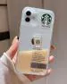 TREEMODA Premium Starbucks Floating Liquid Light Coffee Silicone Case for Iphone 14 Pro.
