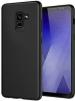 XOVO Back Cover for Samsung Galaxy A8 Plus (Black, Dual Protection, Silicon)