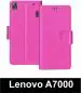Sbms Lenovo A7000 Pink Artificial Leather Shock Proof Flip Cover