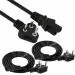 BIGGEAR (Pack of 2) Computer Power Cable Cord for Desktops PC and Printers/Monitor SMPS