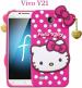 Aviaaz Vivo Y21 Hello Kitty Pink Rubber, Silicon Back Cover