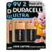 Duracell Ultra Alkaline 9V Batteries, pack of 2