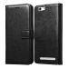 Casotec Premium Leather Kickstand Wallet Flip Case Cover with Magnetic Closure for Gionee F103 Pro - Black