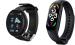 Cratix Combo D18 Band with M7 Band Unisex Bluetooth Smart Fitness Band Smart Watch Heart Rate Activity Tracker Smartband (Black, free size)