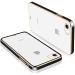 Clickaway Apple Iphone 6 Plus 6S Plus Back Cover Gold Electroplating Transparent Chrome Raised Edges Super Soft-Touch Bumper Case (Black)
