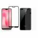 Kite Digital Honor 9N Back Screen Protective Film Carbon Fiber Skin Transparent Screen Guard Sticker + 5D/6D/11D/21D [Black] Premium Tempered Glass Screen Protector