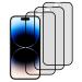 Gadgetronics [Pack of 3] iPhone 14 Pro Matte Finish [Black] Tempered Glass Screen Protector with Edge to Edge Coverage - Easy Installation Kit