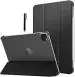 ProElite Smart Case Cover for Apple iPad Pro 11 inch 2022/2021 4th/3rd Generation [Auto Sleep/Wake ], Translucent & Hard Back, with Stylus, Black