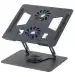 Tech Gear 360 Degree Rotating Foldable Portable Laptop Cooling Stand With Double Fans Cooling Pad (Black)
