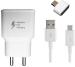 Badger Wall Charger Accessory Combo for Samsung Galaxy J6 with Data Transfer & Fast Charging Cable (White)