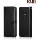 SCARDY NOKIA 6 BACK COVER / LEATHER FLIP COVER / BLACK COLOR