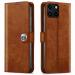 Fastship Infinix X6512 / Smart 6HD Flip Cover | Full Body Protection | Inside Pockets & Stand | Wallet Button Magnetic Closure Book Cover Leather Flip Case for Infinix Smart 6 HD - Brown
