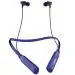 Aroma NB119 Bull Bluetooth Wireless Headset Neckband with Long Lasting Playtime 40 Hrs, Smart Voice Assistant, Dual Pairing, Bluetooth V5.0, Sweat & Splash Proof, Best for Gaming, Running, Workout (Blue)