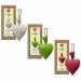 Camphor Heart Air Freshener For Car, Room, Indoor & Small Areas (Fragrance Natural, Lemongrass & Rose), Pack of 3