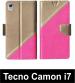 Sbms Tecno Camon I7 Pink Artificial Leather Shock Proof Flip Cover