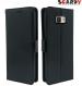 SCARDY SAMSUNG GALAXY J7 PRIME BACK COVER / LEATHER FLIP COVER / BLACK COLOR