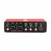 Audio Array AI-04 2x2 Audio Interface | Premium Mic Pre-Amps | 48V Phantom Power Support | 24-bit/192kHz High Fidelity Recording | XLR/MIC/LINE inputs | Plug and Play-No Drivers | Metal Body | Red