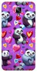 Gift Minister Hard Designer Mobile Case For One Plus 3 Back Cover Fire Brick - Panda Bears Hearts Pattern Valentines Heart Comic Art Exaggerated Expressions Flexible Scratch Resistant Clear 1Pcs 1701S