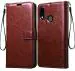 UNILORD Huawei Nova 3i Brown Leather Magnetic Closure Vintage Flip Cover Case