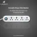 CARIBOU CBU-02 Extension Board with 4 Universal Socket Outlets | Fuse | 2M Power Cord | Multi Plug Power Strip | Surge Protector