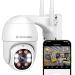Dumbel Cosmox Carecam Pro Wireless 360 Degree Smart Pan Tilt Wifi Outdoor Ptz Cctv Camera, 1080P Full Hd, Night Vision, Up To 128 Gb Microsd Card Slot, Motion Detection
