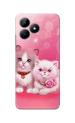 Tweakymod Printed Pink Cute Kitten Back Cover for REALME C51