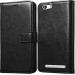 Slugabed Premium Leather Kickstand Wallet Flip Case Cover with Magnetic Closure for Gionee F103 Pro - Black