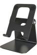ELV Metal Adjustable Mobile Phone Foldable Holder Stand Dock Mount with Big Back Support to Hold (Upto 10inch) of iPhone, iPad, Smartphones, Tablets, Kindle (Black)