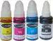 TRISAMA Canon Pixma G-1000, 2000, 3000, 4000, 1100, 2200, 2800 Black and Tri Color Ink Cartridge Bottle (Pack of 4)