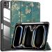 ProElite Case Cover for Apple iPad Pro 13 inch 2024 M4 Cover, Transparent Smart Flip Cover for iPad Pro 13 inch M4 2024 with Pencil Holder, Flowers