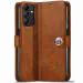 Fastship SAMSUNG A14 5G - SM-A146B Flip Cover | Full Body Protection | Inside Pockets & Stand | Wallet Button Magnetic Closure Book Cover Leather Flip Case for SAMSUNG Galaxy A14 5G - Brown