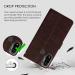 Casotec Premium Leather Kickstand Wallet Flip Case Cover with Magnetic Closure for Lava X3 4G - Coffee