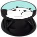 EggShell Expanding Tabletop Finger Grip Back Holder (Sockets) Premium Glossy Finish Effect with Black Stand and Fold Compatible All Basic Cell Phone & Tablets (Little Panda)