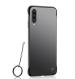 TRIFTY Black Polycarbonate, Thermoplastic Polyurethane Ultra Thin Frameless Matte Transparent with Metal Ring Buckle Back Cover Case for Vivo Z1x|MOBILE COVER|COVER|BACK COVER|MOBILE CASE|FLIP COVER