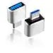 Storite Type C Male to USB A Female 2.0 Adapter USB C Male to USB 2.0 Female Connector, OTG Converter Adapter Compatible with Android Phones, Type C or Thunderbolt 4/3 Devices -Silver | Pack of 2
