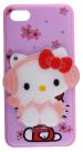Lejaao Xiaomi Mi Redmi 4 Hello Kitty Soft Multicolor TPU Plastic Mobile Back Cover
