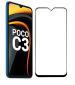 Hobbytronics Poco C3 Black Scratch Resistant, Anti Fingerprint with Bubble Proof Tempered Glass with Installation Kit (18 x 10 x 2 cm) pack of 2