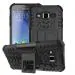 Lejaao Samsung Galaxy Grand Prime SM-G530H Black TPU Poly Carbonate Kickstand, Shock Absorbent Mobile Back Cover
