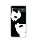 Casotec Panda Drawing Design Printed Silicon Soft TPU Back Case Cover Google Pixel 6a 5G