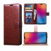 Fastship Vintage Magnatic Closer Leather Flip Cover for Motorola Moto E3 Power - TAN Brown