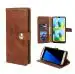 Coverage Genuine Matte Leather Finish Flip Cover for Realme RMX3241 / Realme8 5G | Inside Back TPU & Inbuilt Stand | Wallet Stylish Button Magnetic Closure for Realme 8 5G - Brown
