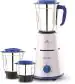 Bajaj 500 W Pluto Mixer Grinder With 3 Jars, White, Blue