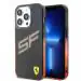 CG MOBILE SAS Ferrari iPhone 15 Pro Max Case [Official Licensed] Transparent Initials & Gradient Case with SF Logo | Protective Case/Cover Designed for iPhone 15 Pro Max (6.7-Inch) 2023 - Black