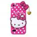 COVERBLACK Rubber Hello Kitty with Golden Latkan Case Back Cove Perfect Fit for Oppo A33F / Neo 7 - Pink