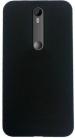 Multronics Black Rubber Back Cover Compatible With Motorola Moto X Play
