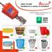 Abirami Floating Water Heater - 2000W | 100% Copper Heating Tube | Portable | SHOCKPROOF | INSTANT Heating | Power Saving Electricity | Auto cut-off | Safe to use | (230 V) | Medium Size | ORANGE COLOR
