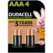 Duracell Rechargeable AAA 900mAh Batteries, pack of 4
