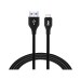 Foxin MICRO USB CABLE ME031 1MTR 3.0A BLACK WITH UNIVERSAL COMPATIBILITY